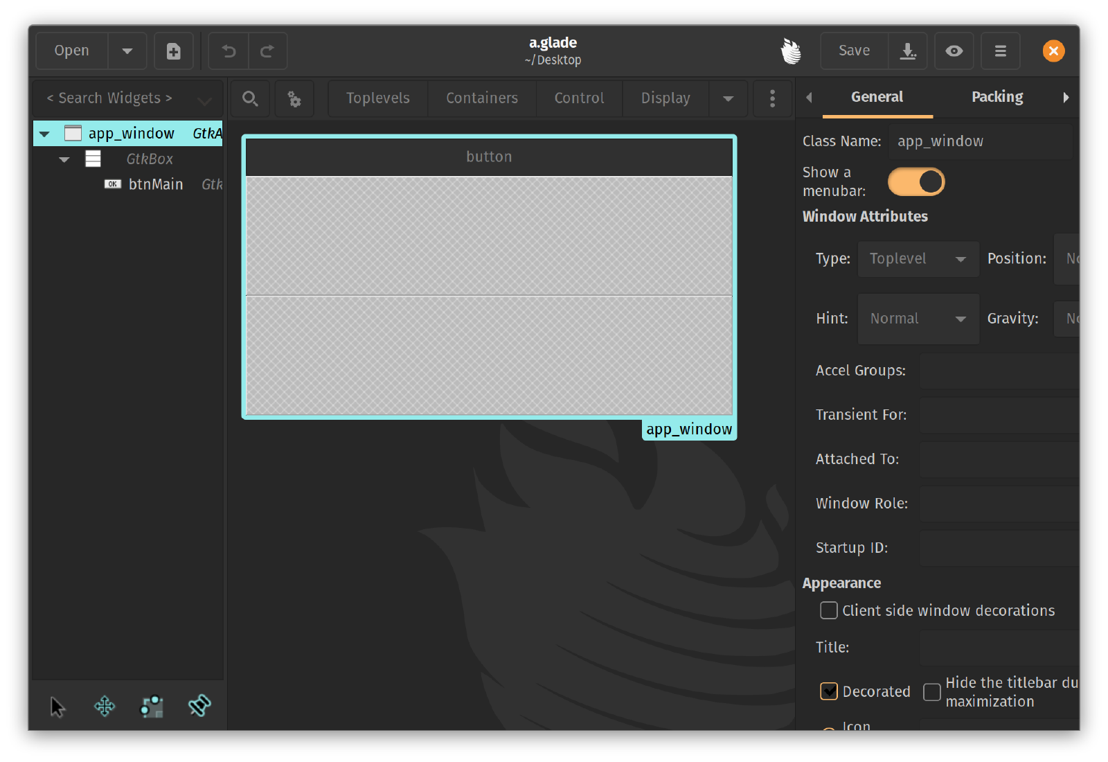 GtkApplicationWindow